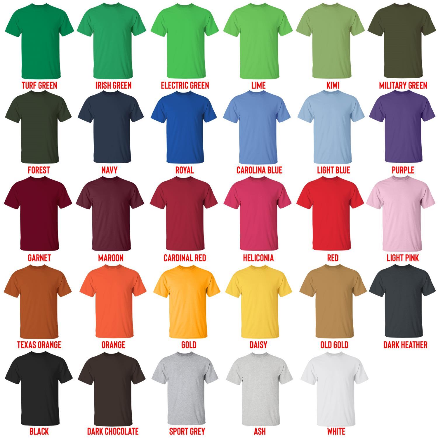 t shirt color chart - Sailor Moon Shop