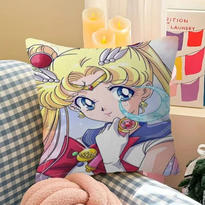 Charming Anime Girl Throw Pillow