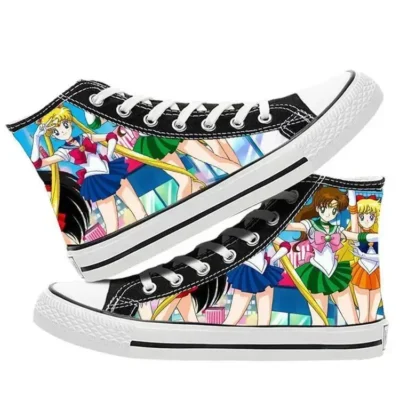 Sailor Moon Street Style Anime Hight Top Canvas