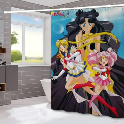 Kawaii Anime Shower Curtain