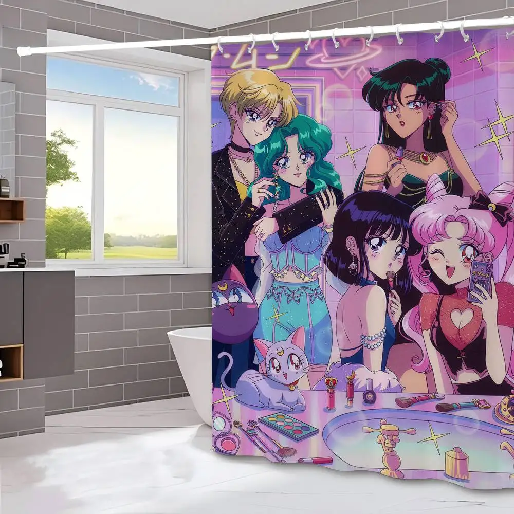 Lovely Moon Bunny Shower Curtain