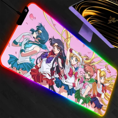 Kawaii Anime RGB Mouse Pad