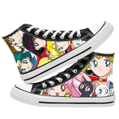 Sailor Moon Fashion Anime Shoes Hight Top Canvas
