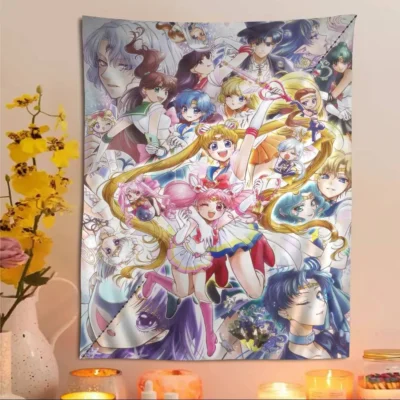Sailor Moon Vintage Style Wall Hanging Tapestries