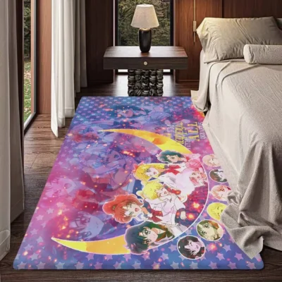 Sailors Moon Cartoon Style Home Rugs