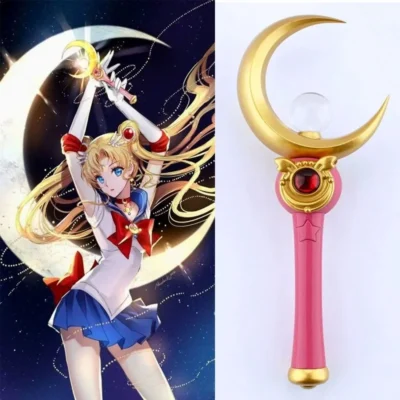 Sailor Moon Usagi Tsukino Moon Stick Crystal Props Adult Women Halloween Party Cosplay
