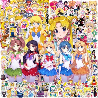 50/100pcs Anime Sailor Moon Aesthetic Stickers Kawaii