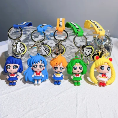 ‌Sailor Moon Figure Keychain Kawaii Anime Doll Pendant Keychain
