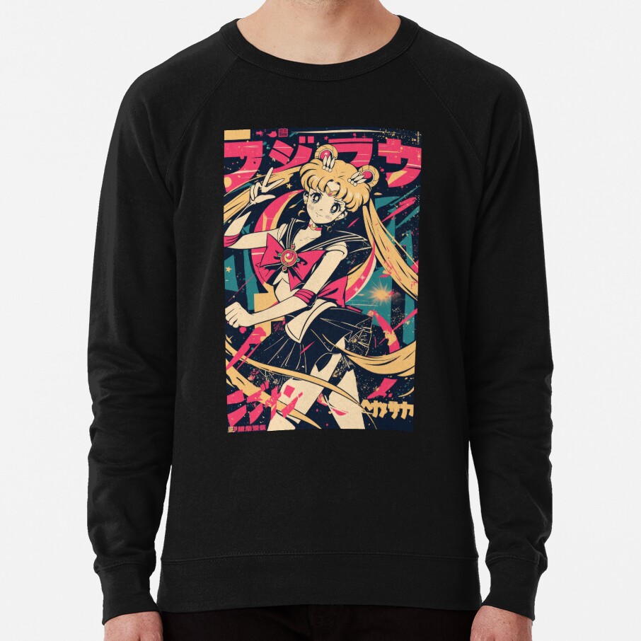 Sailor Moon Retro Warned Poster Sweatshirt