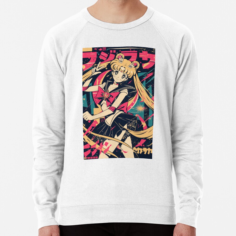 Sailor Moon Retro Warned Poster Sweatshirt - Image 3