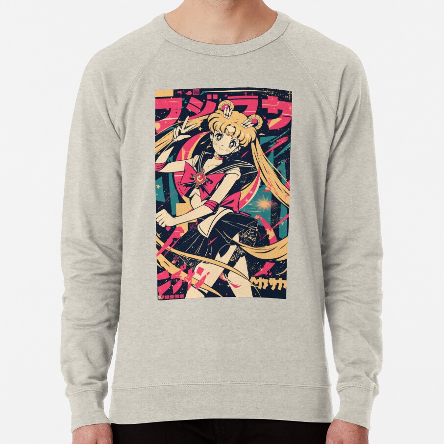 Sailor Moon Retro Warned Poster Sweatshirt - Image 4