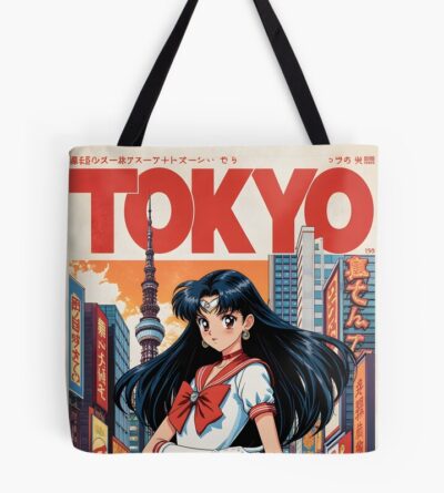Sailor Mars Vintage Travel Poster In Tokyo Tote Bag
