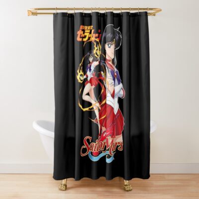 Sailor Mars Flaming Beauty Fanart Shower Curtain