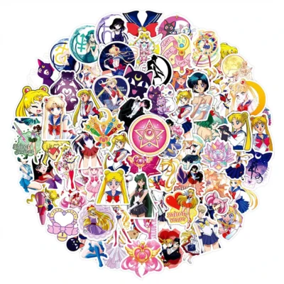 10/30/50/100PCS Cute Sailor Moon Stickers Kawaii Beautiful