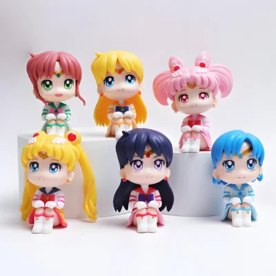 6 PCS/Set Pretty Guardian Sailor Moon 7cm Anime Figure