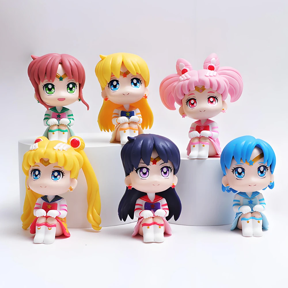 6 PCS/Set Pretty Guardian Sailor Moon 7cm Anime Figure