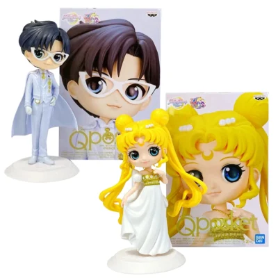 2Pcs Tsukino Usagi Chiba Mamoru Wedding Dress Figure 10CM PVC