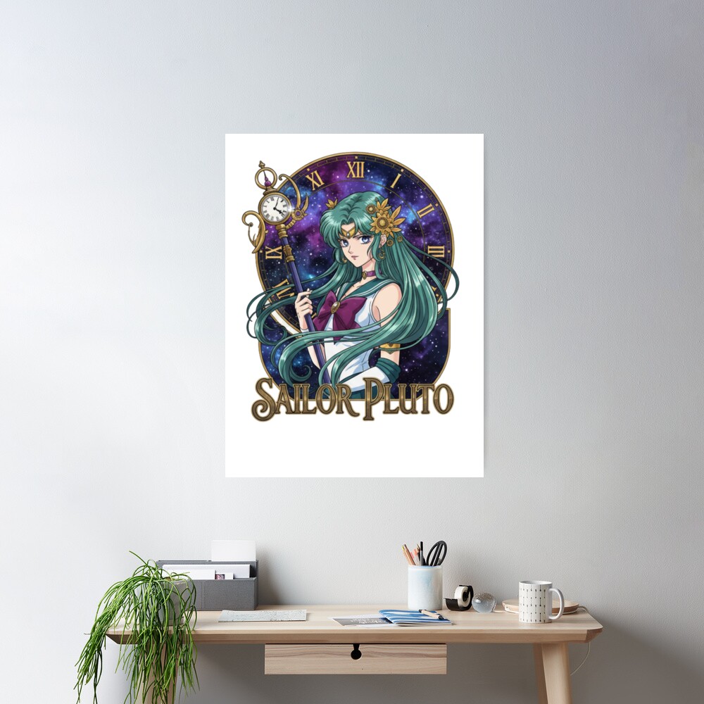 Sailor Pluto Flat Colours Sticker Classic T Shirt Poster - Image 2