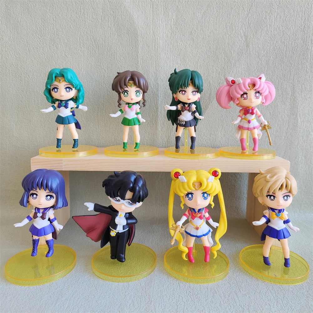1/8pcs Hot Sailor Moon All Characters Anime Action Figure