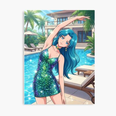 Michiru Stretching At The Resort Poster