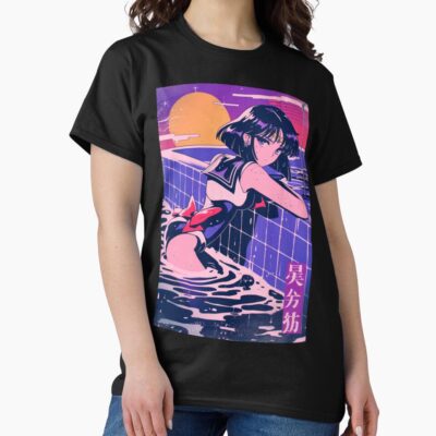 Sailor Saturn Retro Wave Pool Day T-shirt