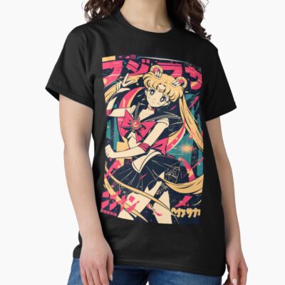 Sailor Moon Retro Warned Poster T-shirt