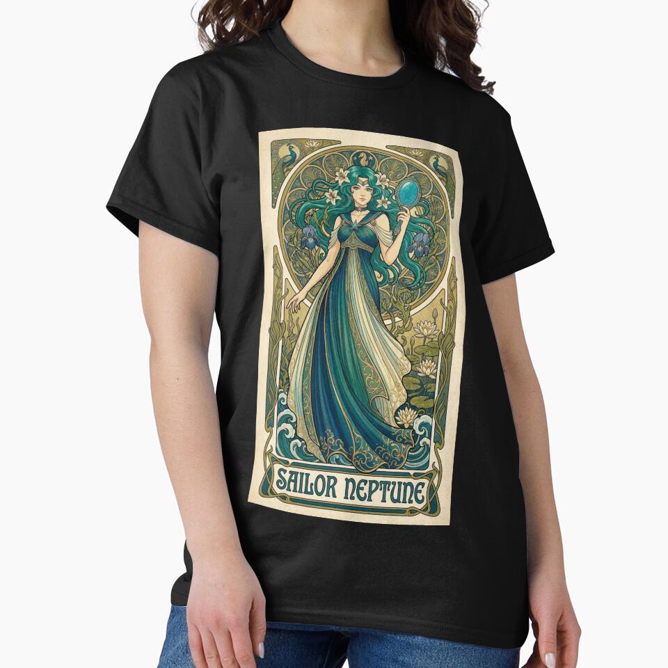 Sailor Neptune Mucha Style T-shirt - Image 2