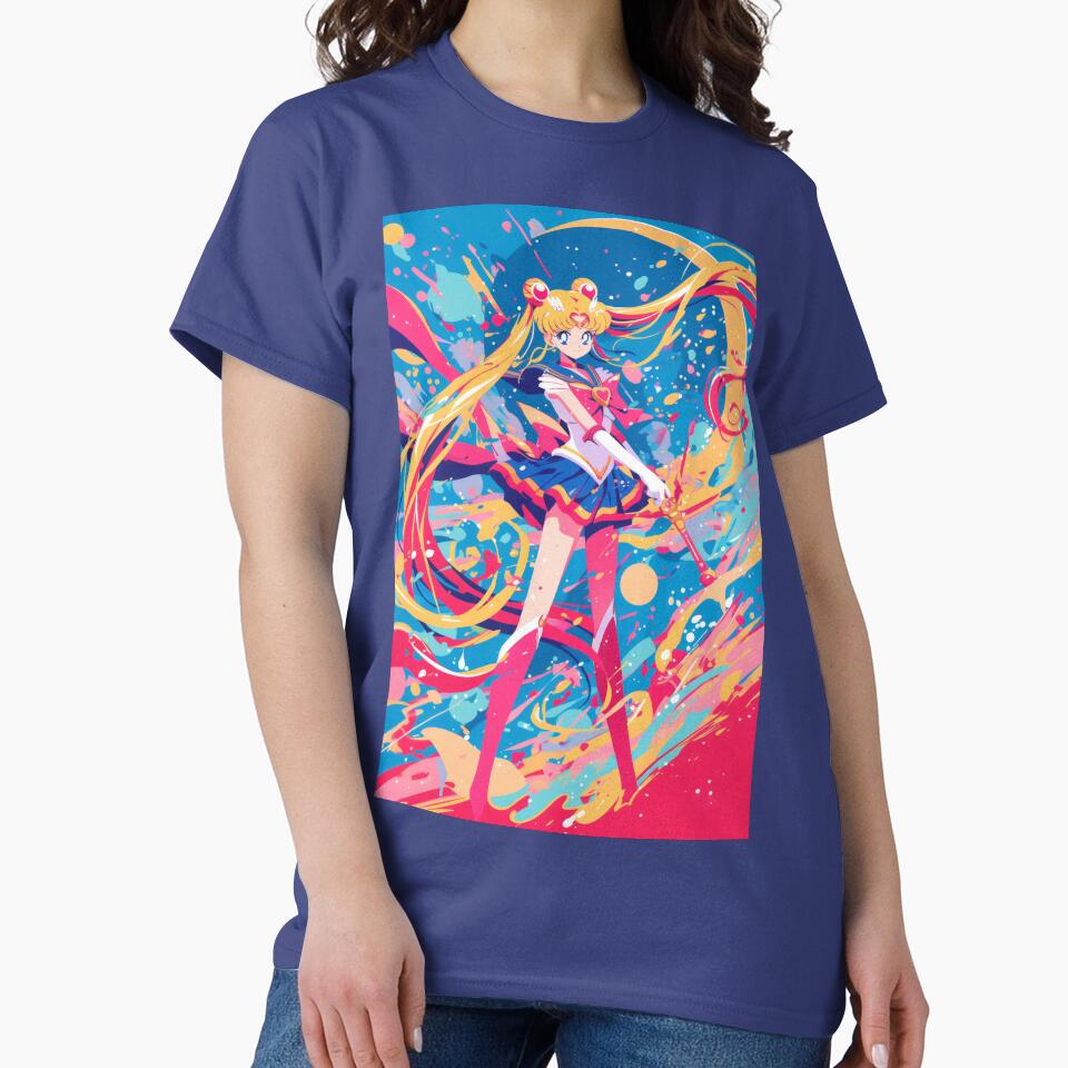 Moon Guardian Battle Pose T-shirt - Image 4