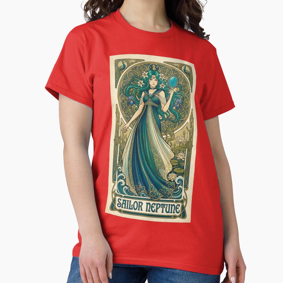 Sailor Neptune Mucha Style T-shirt - Image 5
