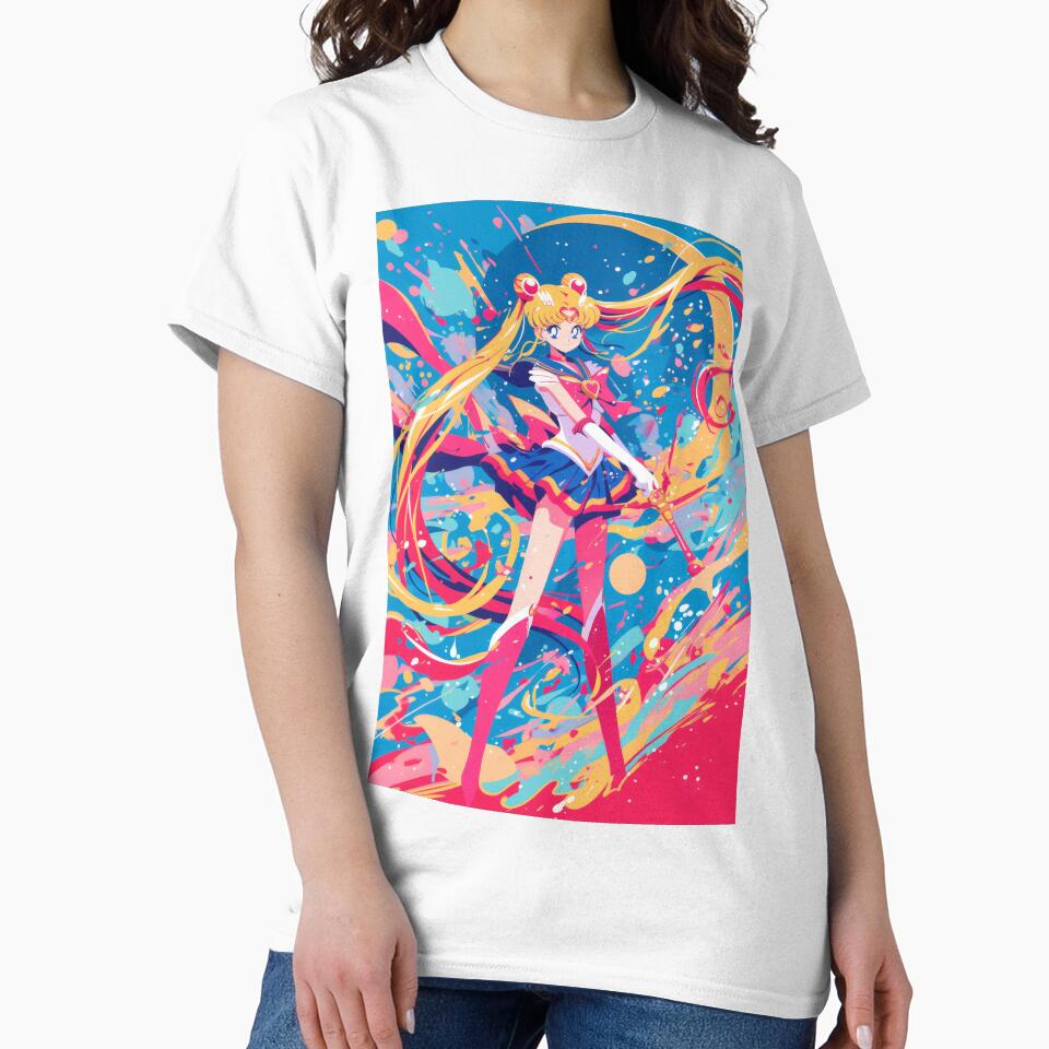 Moon Guardian Battle Pose T-shirt - Image 2