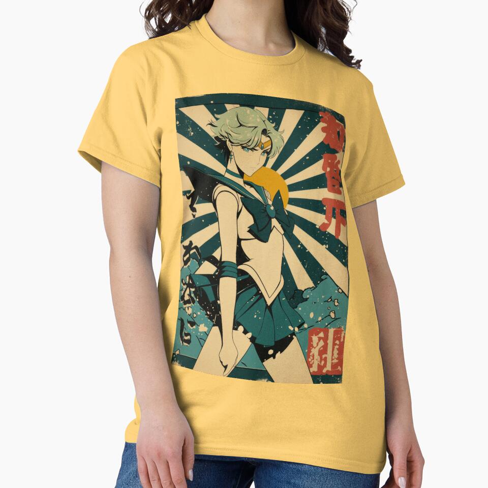 Sailor Uranus Vintage Poster T-shirt - Image 6