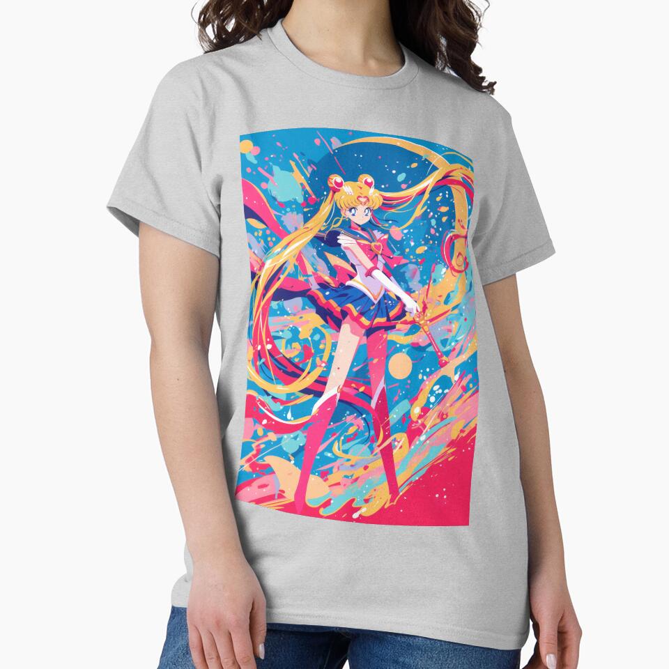 Moon Guardian Battle Pose T-shirt - Image 3