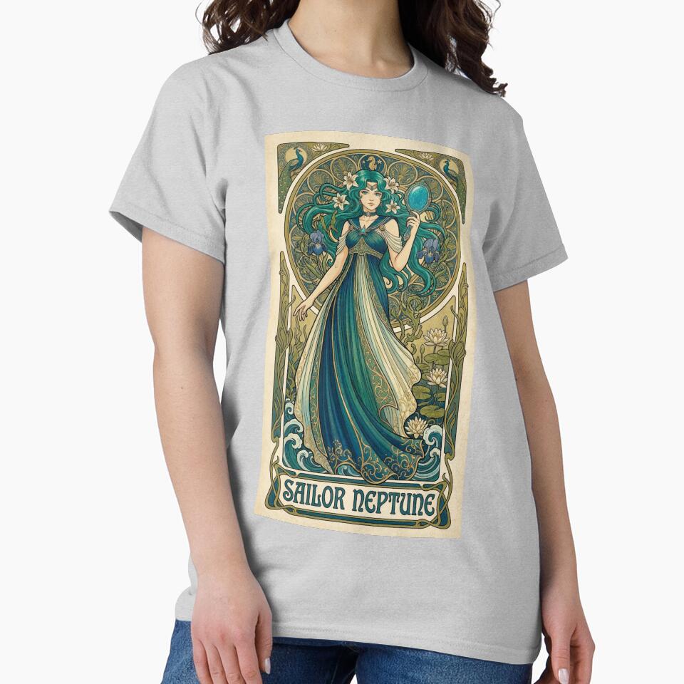 Sailor Neptune Mucha Style T-shirt - Image 3