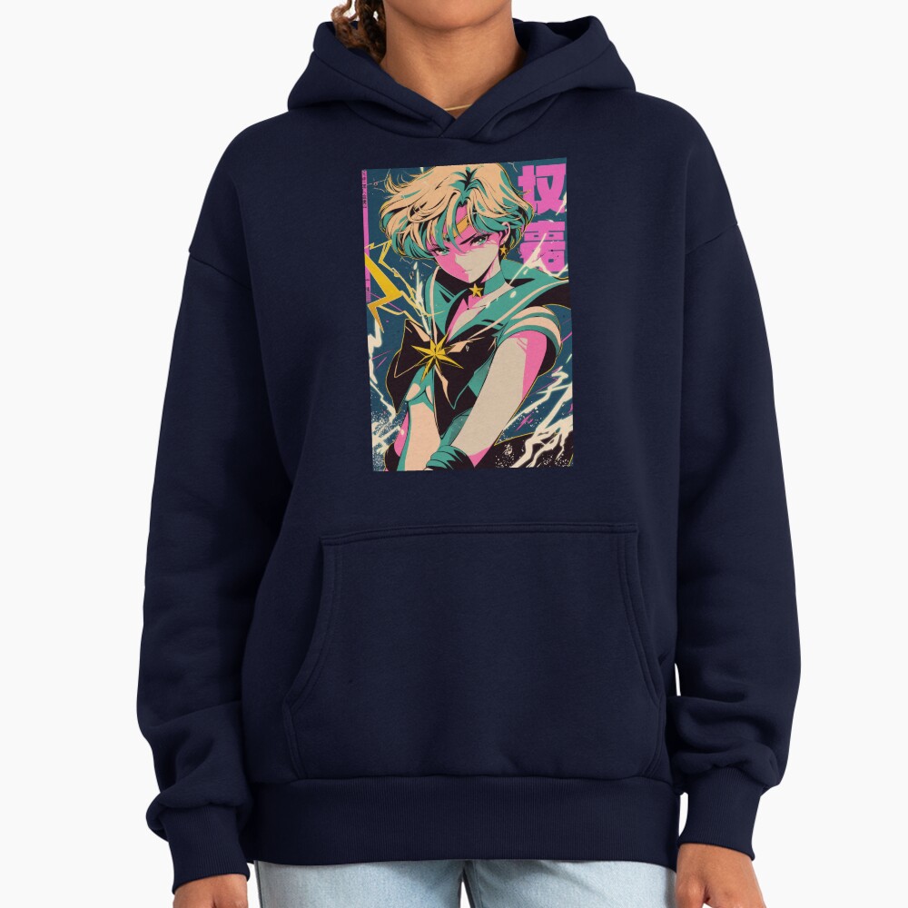 Sailor Uranus Neon Bright Cover Hoodie - Image 5