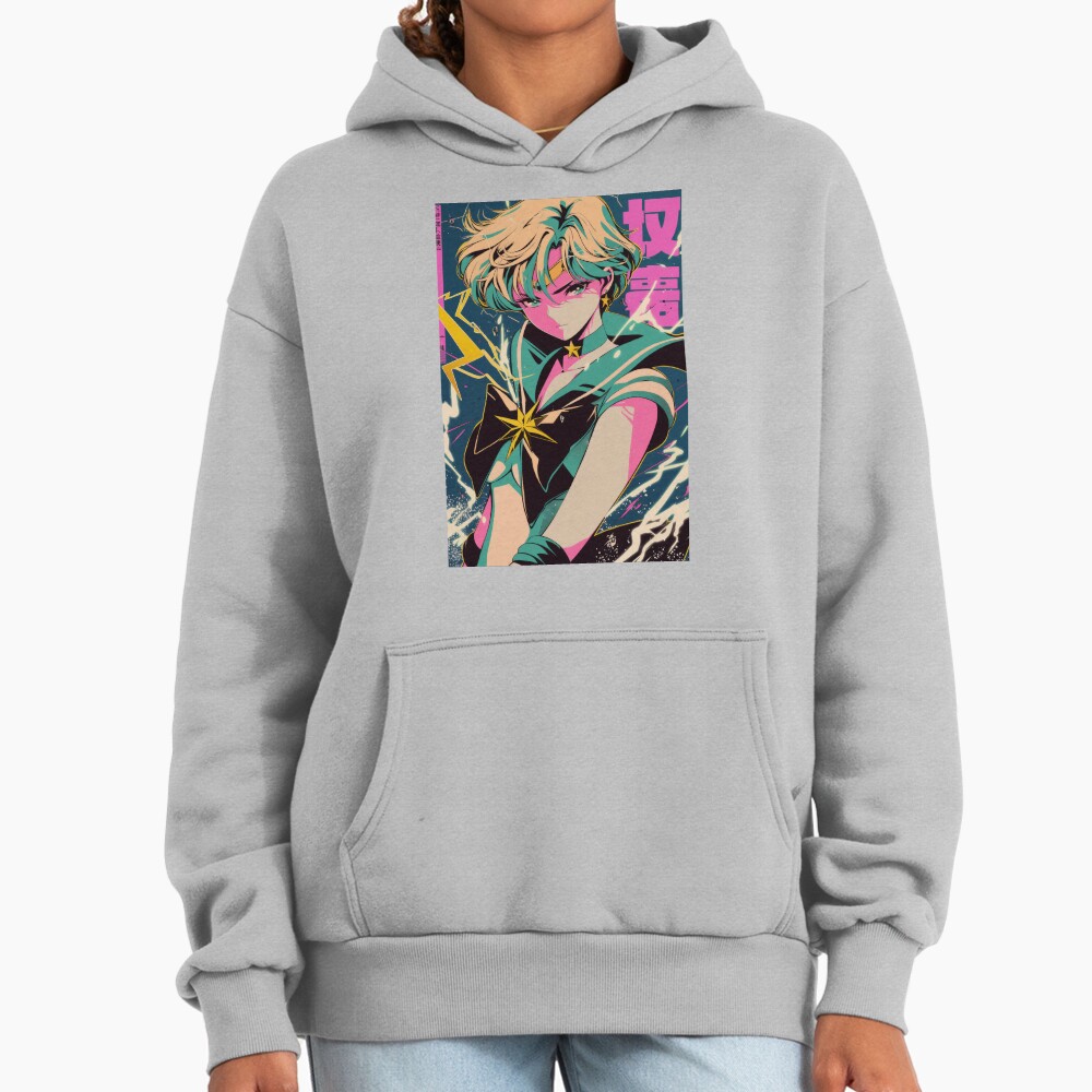 Sailor Uranus Neon Bright Cover Hoodie - Image 4