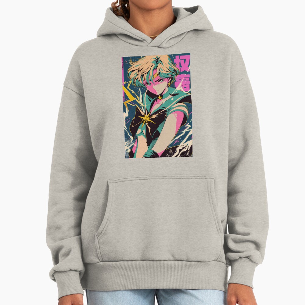 Sailor Uranus Neon Bright Cover Hoodie - Image 3