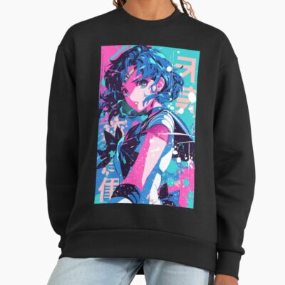 Sailor Mercury Neon Vaporwave Sweatshirt