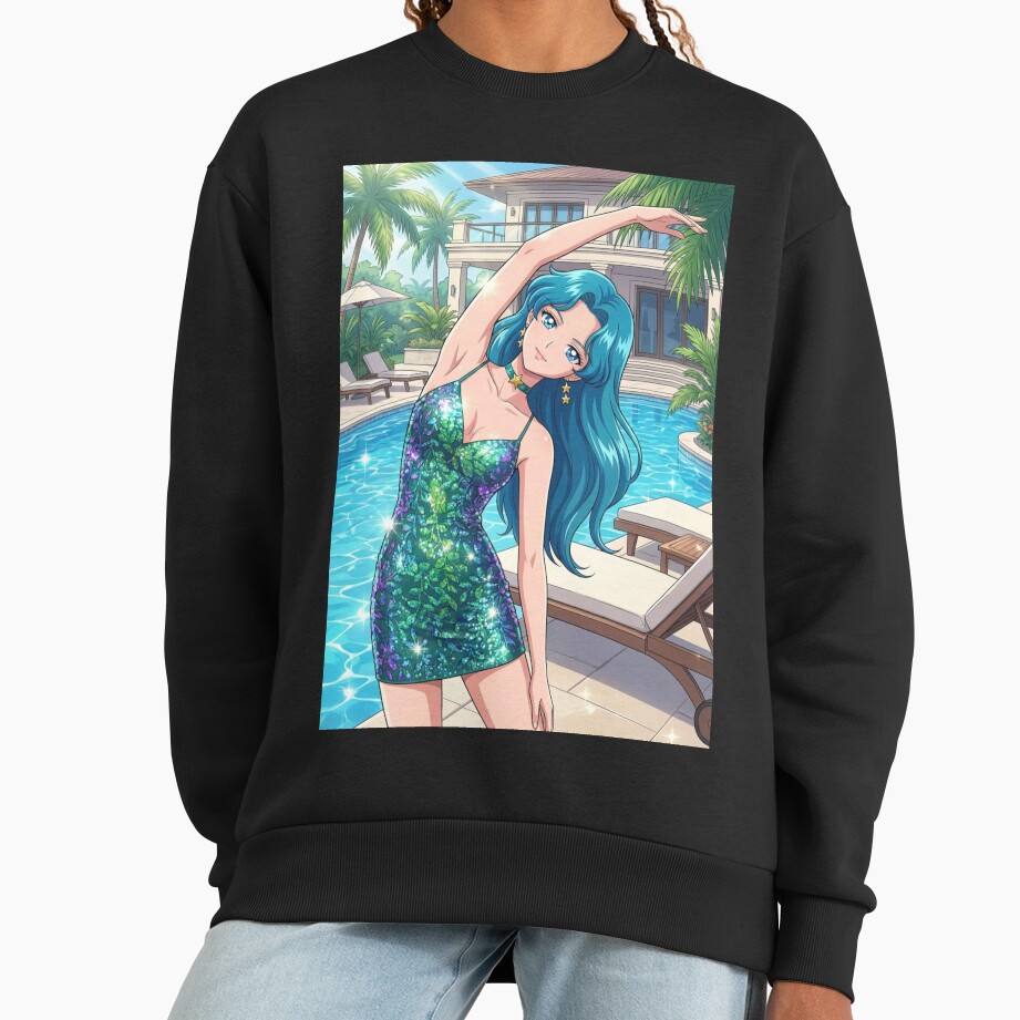 Michiru Stretching At The Resort Sweatshirt - Image 2