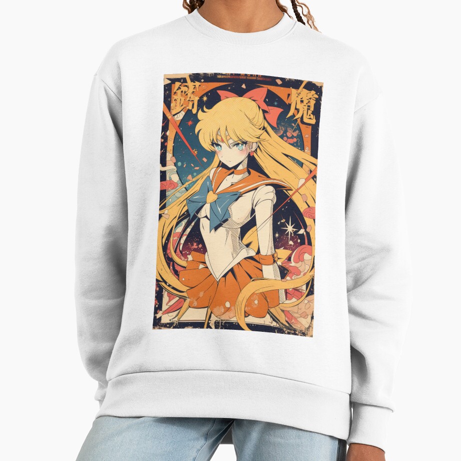 Sailor Venus Retro Halftone Poster Sweatshirt - Image 2