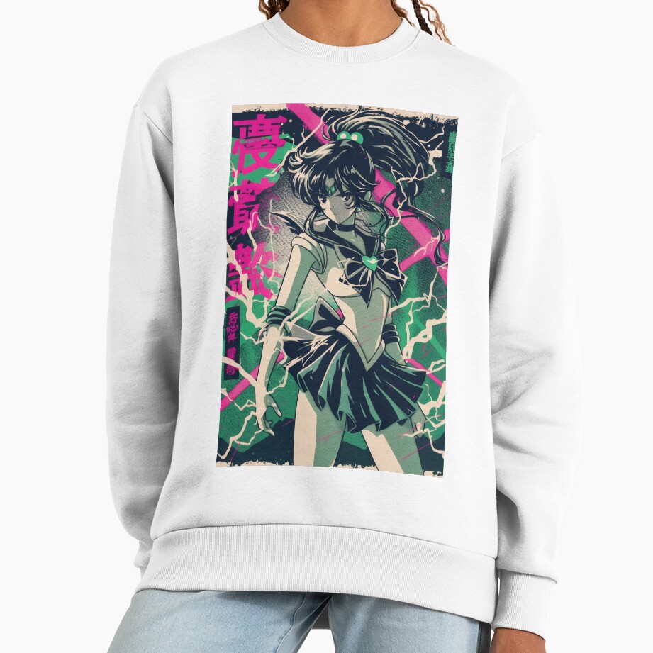 Sailor Jupiter Electric Green Sweatshirt - Image 2