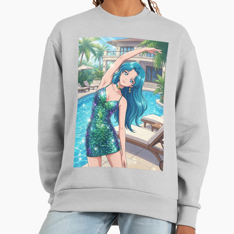 Michiru Stretching At The Resort Sweatshirt - Image 4