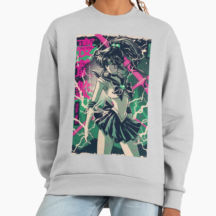 Sailor Jupiter Electric Green Sweatshirt - Image 4