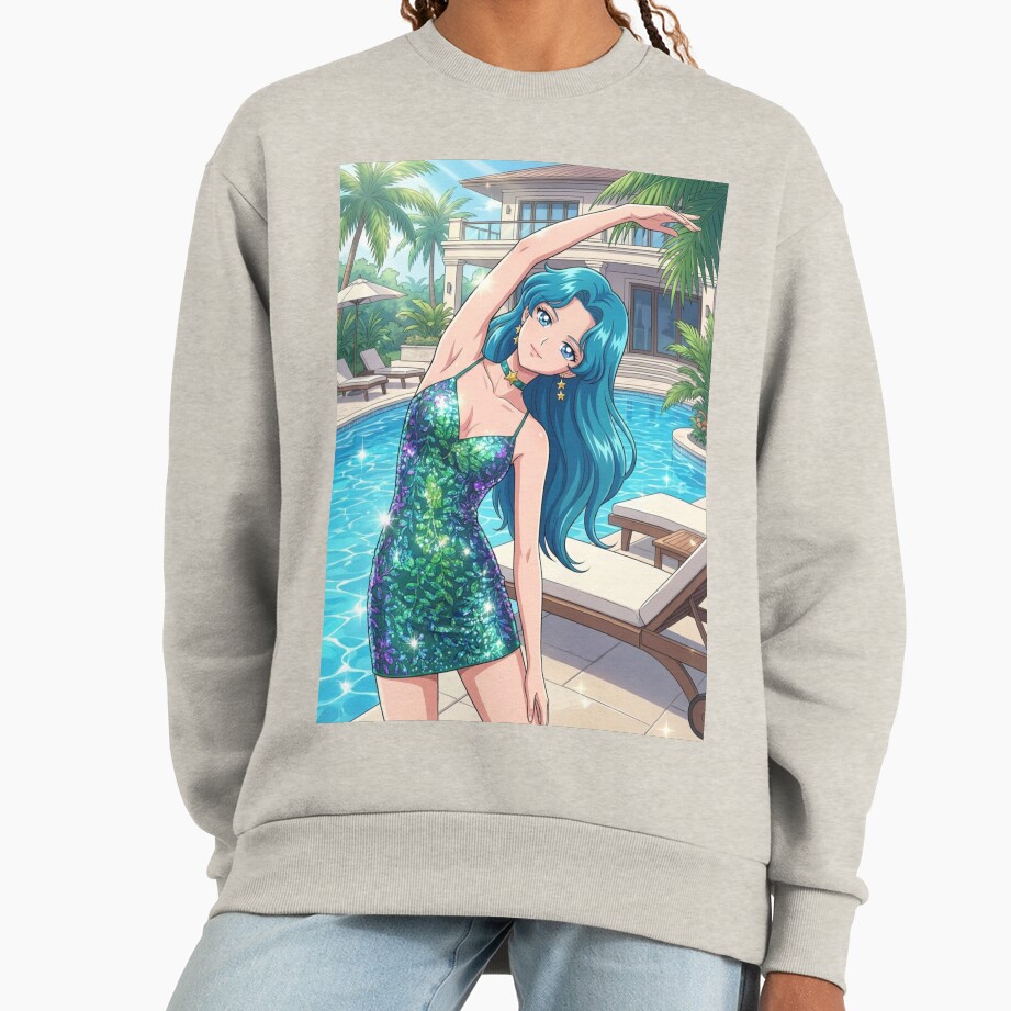 Michiru Stretching At The Resort Sweatshirt - Image 3