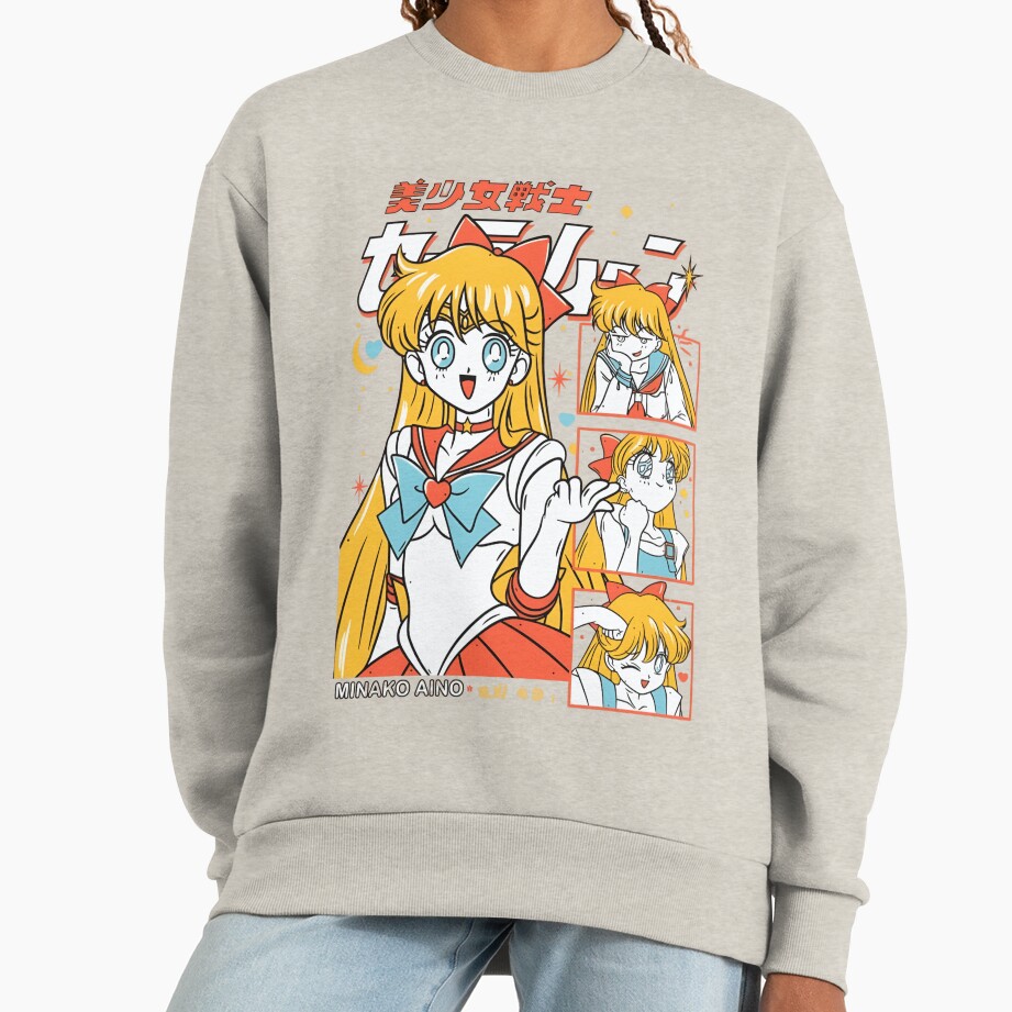 Sailor Venus Anime Character Sweatshirt - Image 3