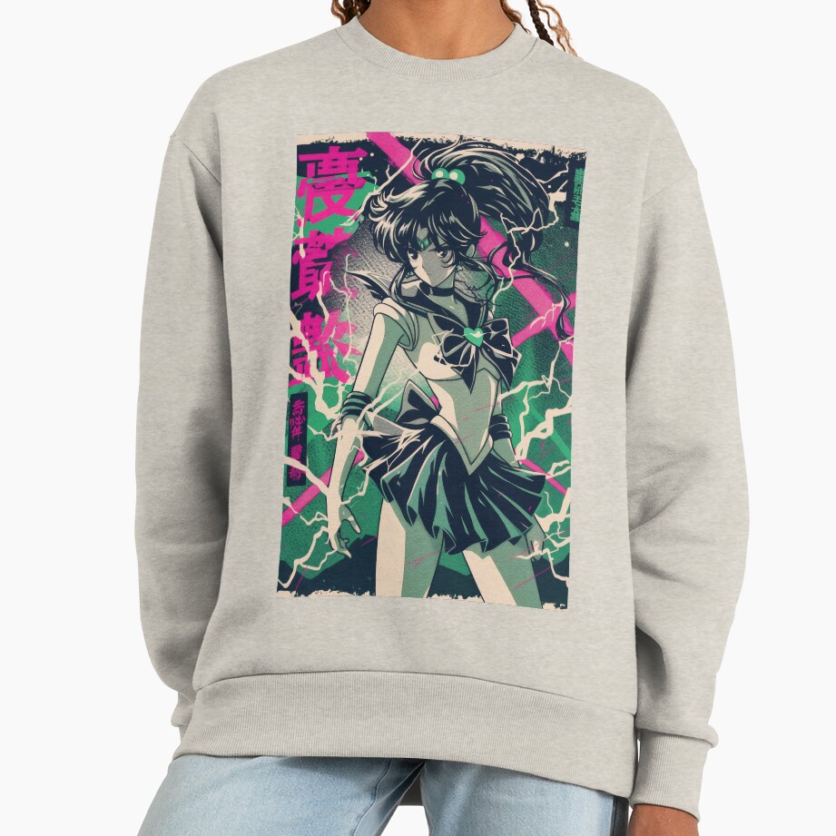 Sailor Jupiter Electric Green Sweatshirt - Image 3