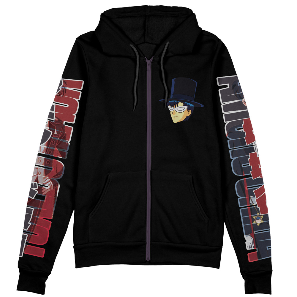 Tuxedo Mask Sailor Moon Anime Zip Hoodie Jacket - Image 2